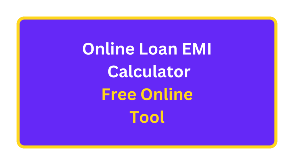 Loan EMI Calculator Tool. quizandtools.com