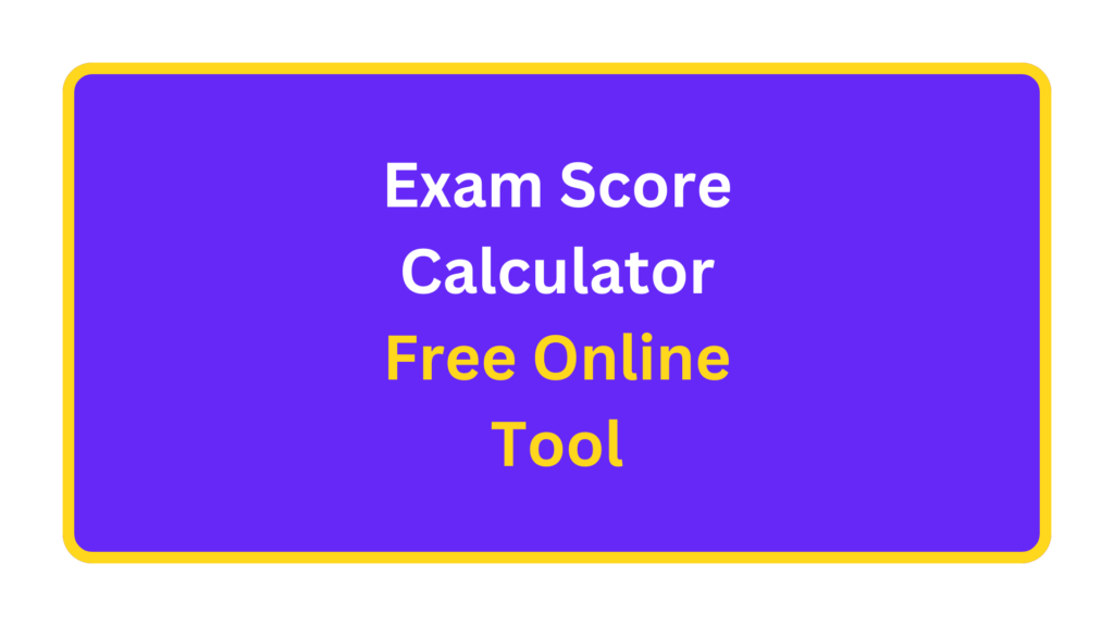 exam score calculator. quizandtools.com