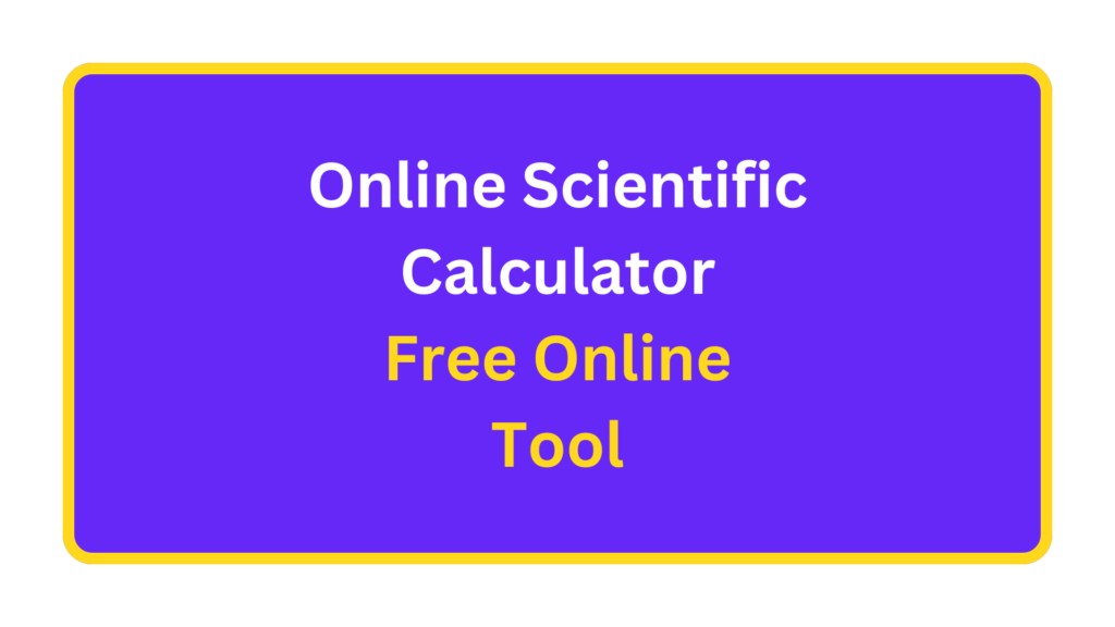 online scientific calculator tool. quizandtools.com