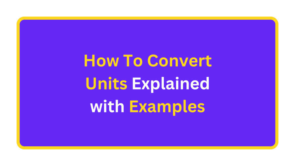 how to convert units. quizandtools